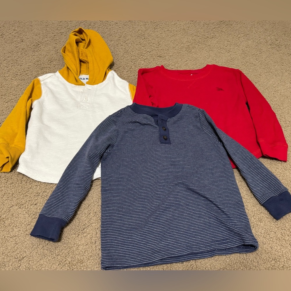 Boys 3T Kids' Multicolor Long Sleeve Shirt Trio - Old Navy / Epic Threads